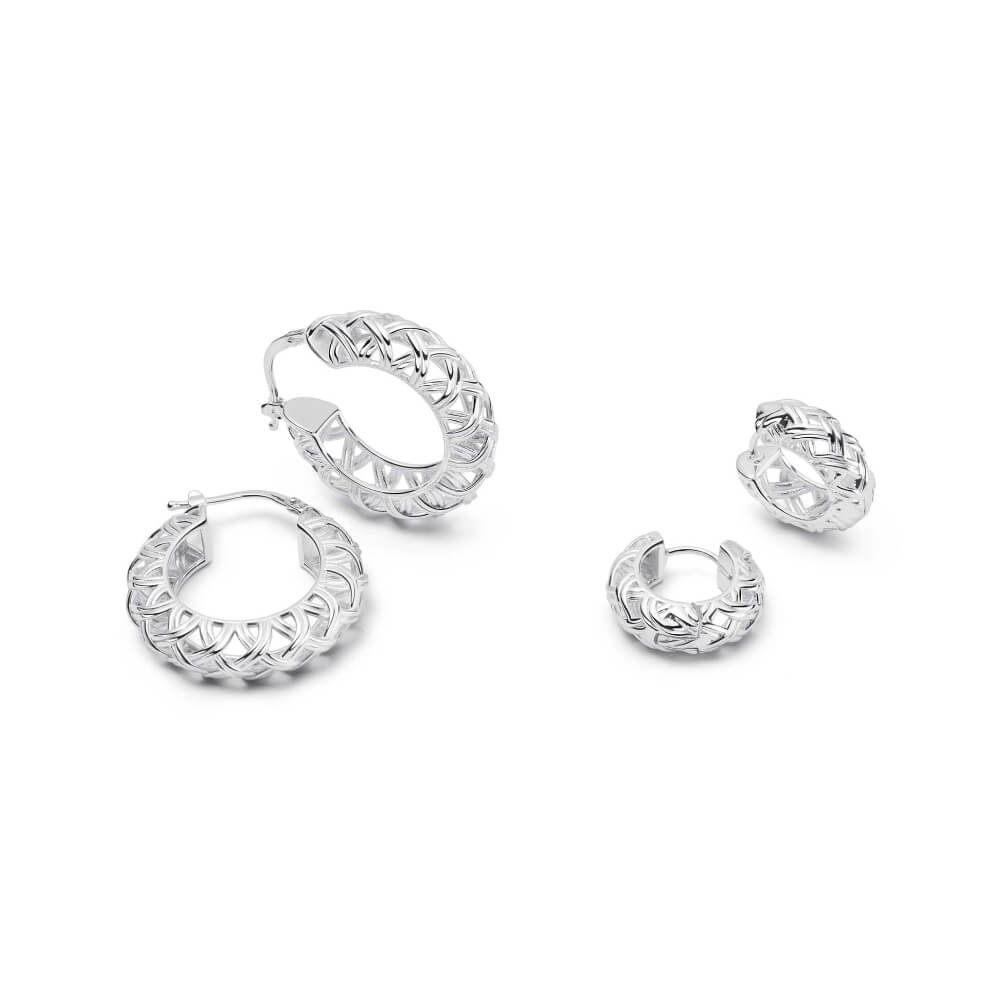 Daisy London Silver Shrimps Woven Earring Stack - MococoDaisy LondonGSET120_SLVEarrings