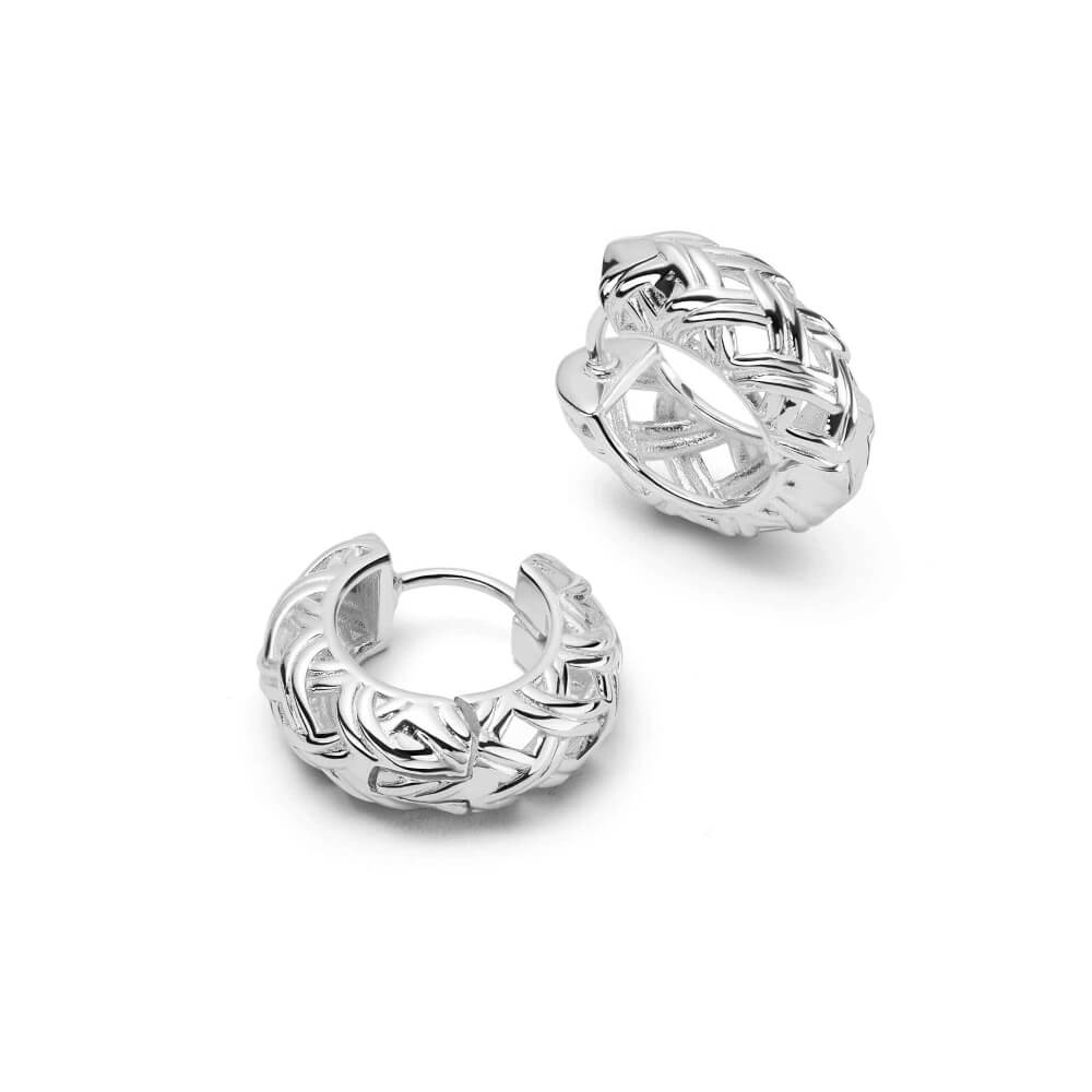 Daisy London Silver Shrimps Woven Huggie Hoops - MococoDaisy LondonSHE002_SLVEarrings