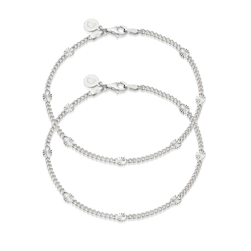 Daisy London Silver Sunburst Friendship Bracelet Stack - MococoDaisy LondonFRSET_5Bracelets