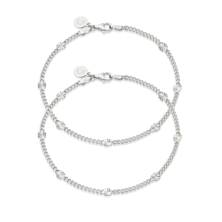 Daisy London Silver Sunburst Friendship Bracelet Stack - MococoDaisy LondonFRSET_5Bracelets