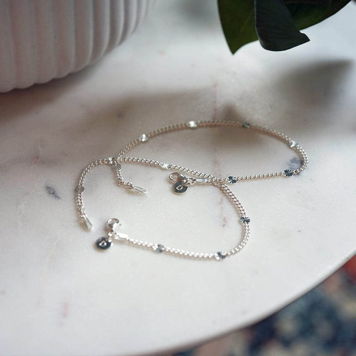 Daisy London Silver Sunburst Friendship Bracelet Stack - MococoDaisy LondonFRSET_5Bracelets