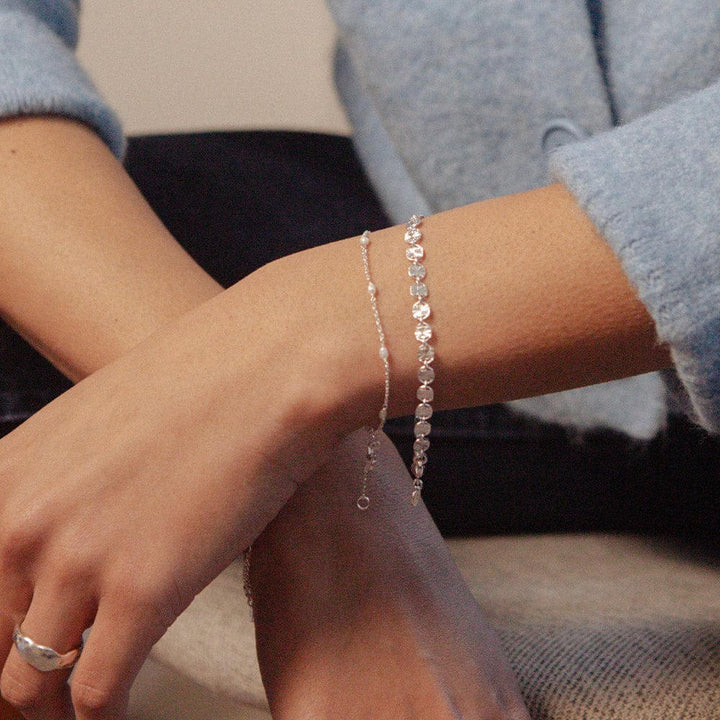 Daisy London Silver Sunburst Pearl Bracelet Stack - MococoDaisy LondonGSET178_SLVBracelets