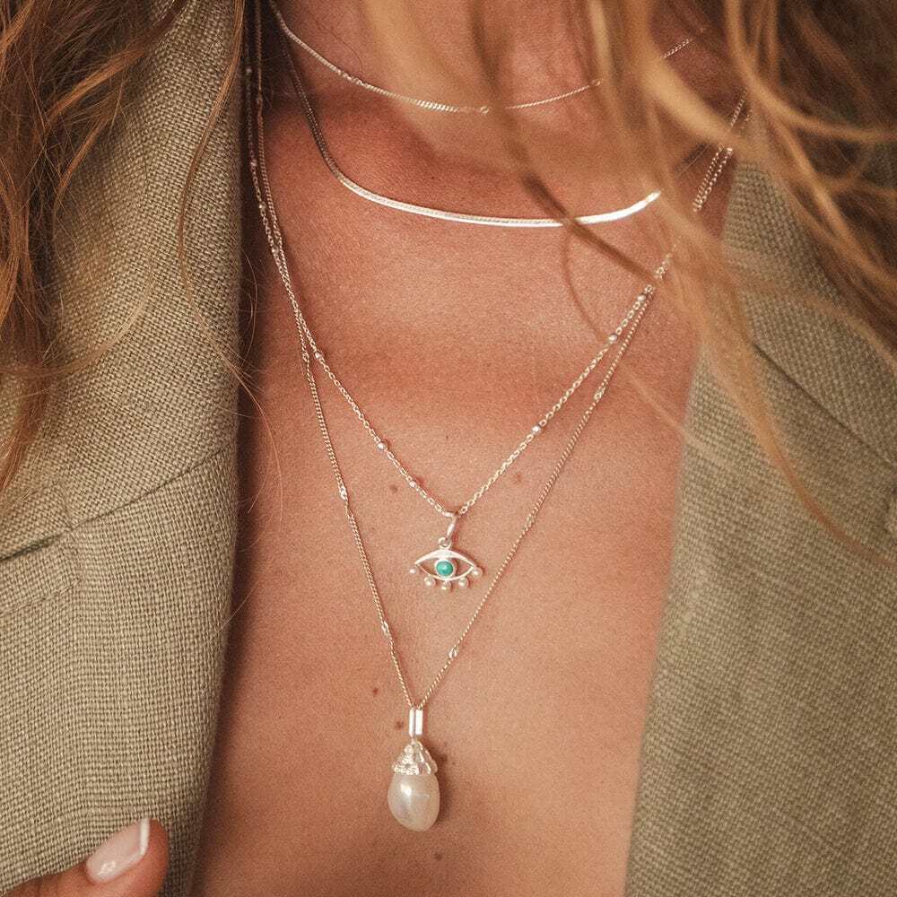 Daisy London Silver The Evil Eye Necklace Layering Set - MococoDaisy LondonGSET127_SLVJewellery Sets