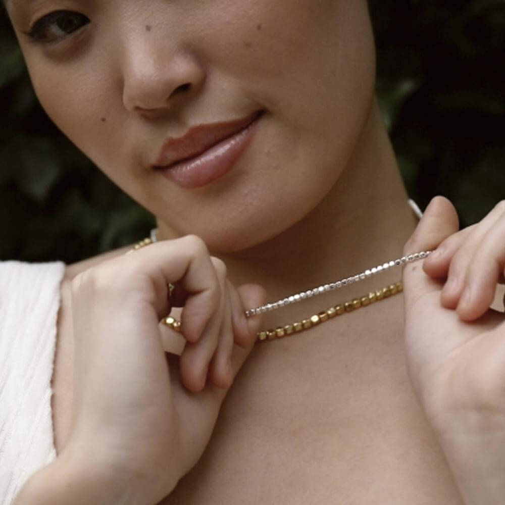 Daisy London Silver Thin Beaded Necklace - MococoDaisy LondonRN02_SLVNecklaces