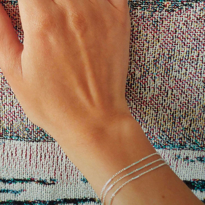 Daisy London Silver Triple Bar Chain Bracelet - MococoDaisy LondonNBR01_SLVBracelets