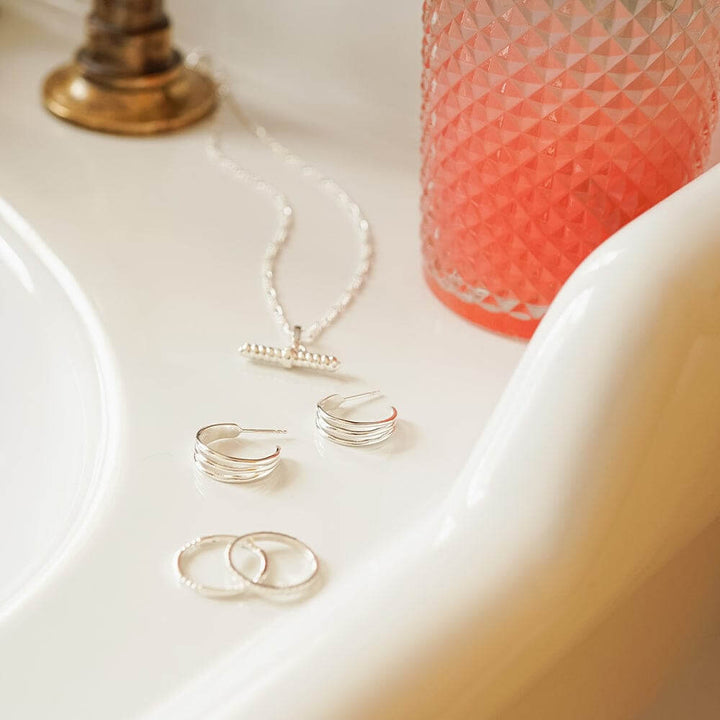 Daisy London Silver Triple Wave Hoop Earrings - MococoDaisy LondonE3115_SLVEarrings