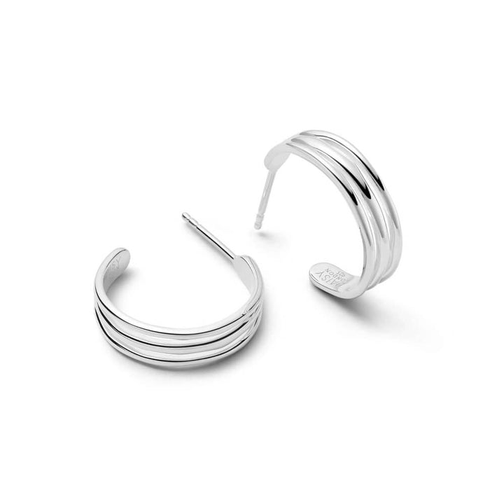 Daisy London Silver Triple Wave Hoop Earrings - MococoDaisy LondonE3115_SLVEarrings