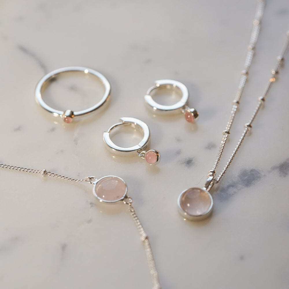 Daisy London Silver Ultimate Rose Quartz Layering Set - MococoDaisy LondonGSET147_SLV_XSJewellery Sets