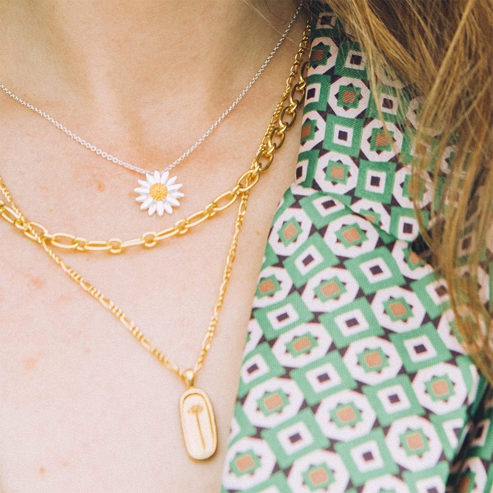 Daisy London Sterling Silver 18mm Daisy Necklace - MococoDaisy LondonN2005_SLV5055379311290Necklaces