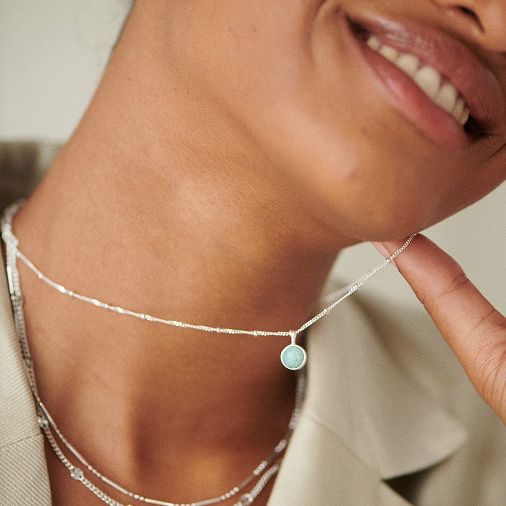 Daisy London Sterling Silver Amazonite Healing Necklace - MococoDaisy LondonHN2003_SLV5056104102800Necklaces