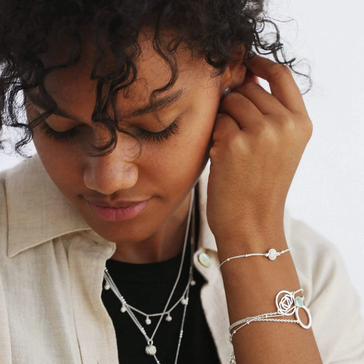 Daisy London Sterling Silver Amazonite Healing Stone Bracelet - MococoDaisy LondonHBR1003_SLV5056104103180Bracelets