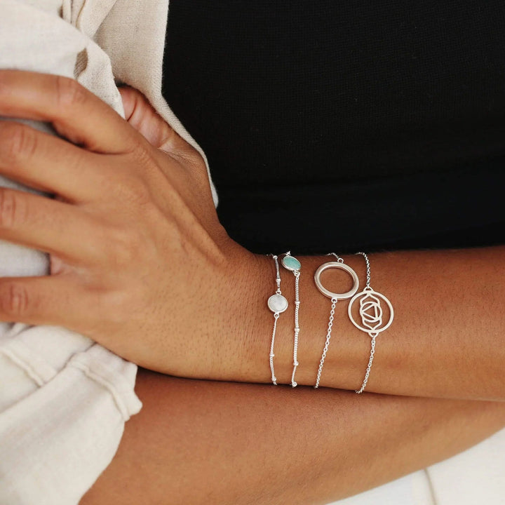 Daisy London Sterling Silver Amazonite Healing Stone Bracelet - MococoDaisy LondonHBR1003_SLV5056104103180Bracelets