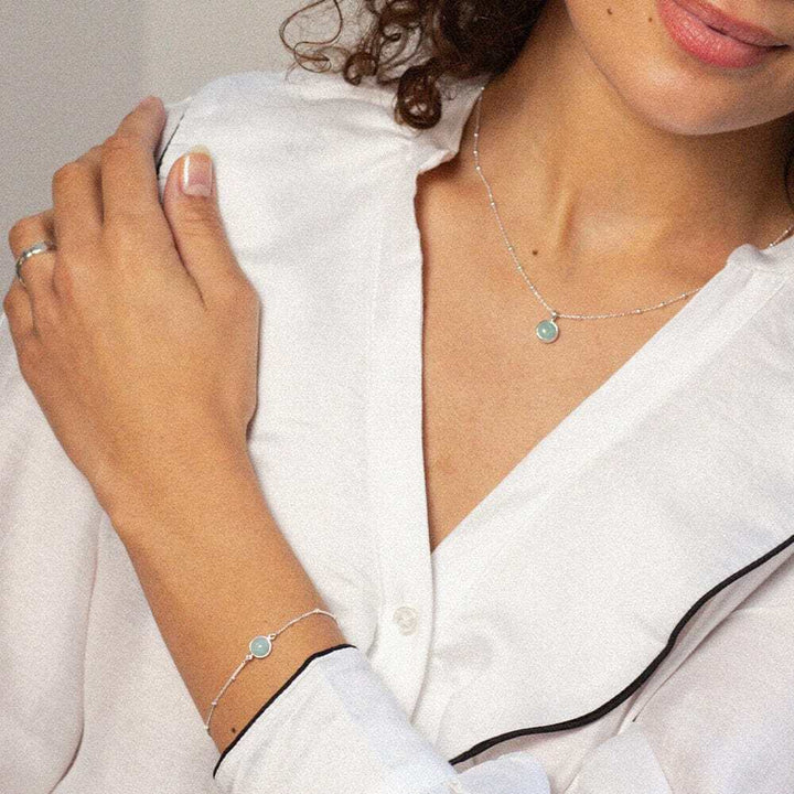 Daisy London Sterling Silver Amazonite Layering Set Additional Image - 2