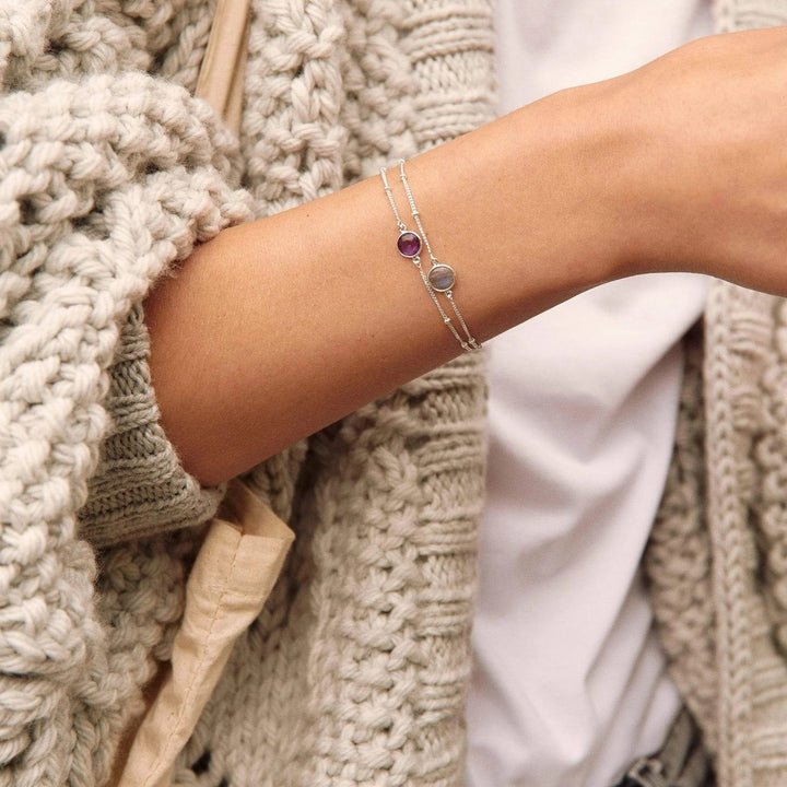Daisy London Sterling Silver Amethyst Healing Stone Bracelet - MococoDaisy LondonHBR1002_SLV5056104103173Bracelets