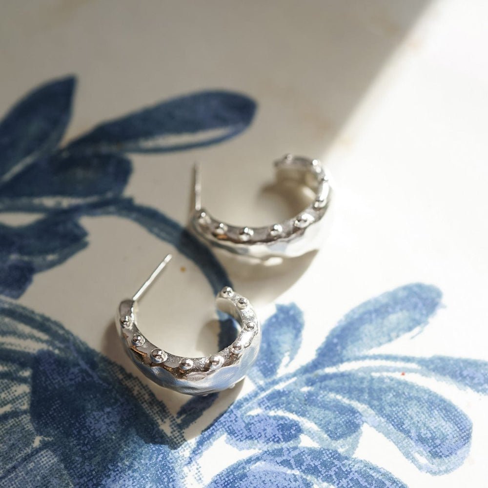 Daisy London Sterling Silver Amulet Bobble Hoop Earrings - MococoDaisy LondonSE21_SLV5056104135419Earrings