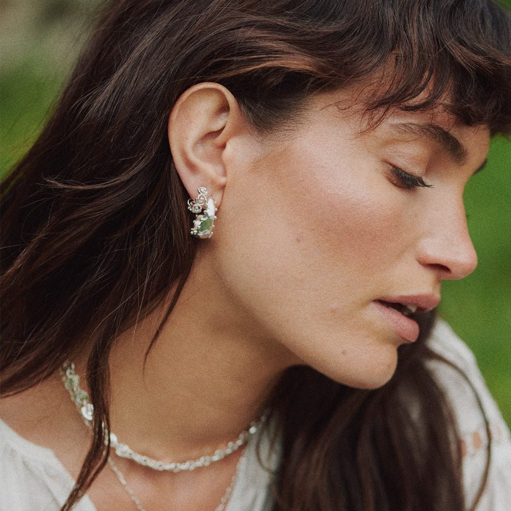 Daisy London Sterling Silver Amulet Bobble Hoop Earrings - MococoDaisy LondonSE21_SLV5056104135419Earrings