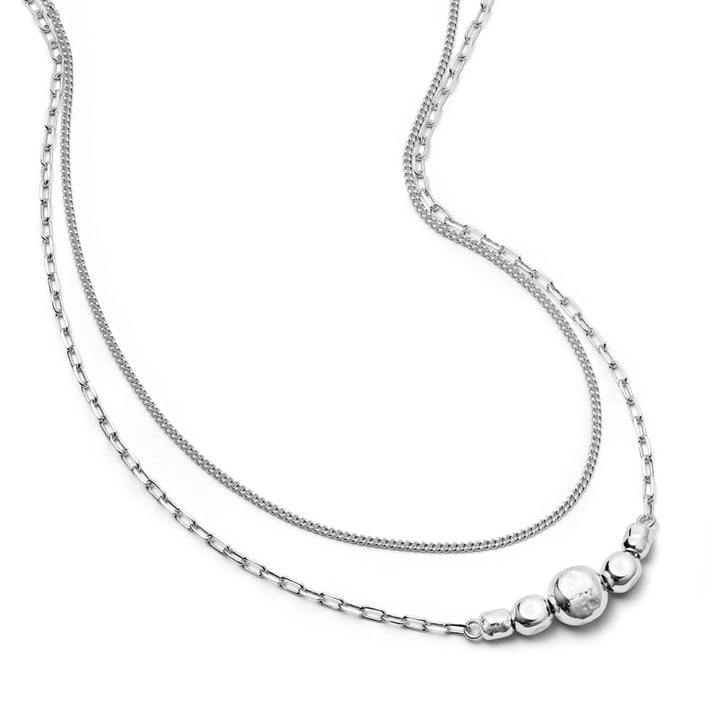 Daisy London Sterling Silver Amulet Bobble Layered Necklace - MococoDaisy LondonSN25_SLV5056104135624Necklace
