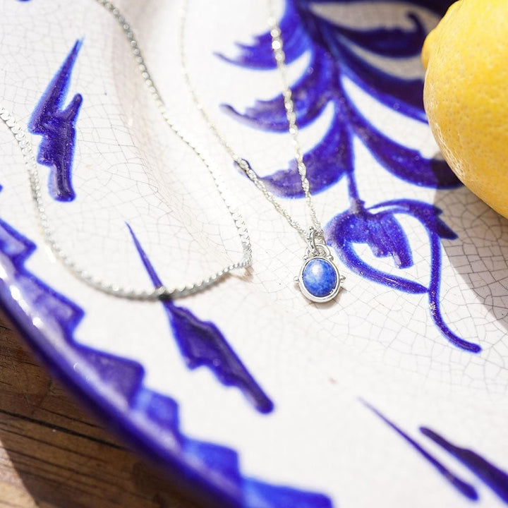 Daisy London Sterling Silver Amulet Lapis Necklace - MococoDaisy LondonSN22_SLV5056104135532Necklace