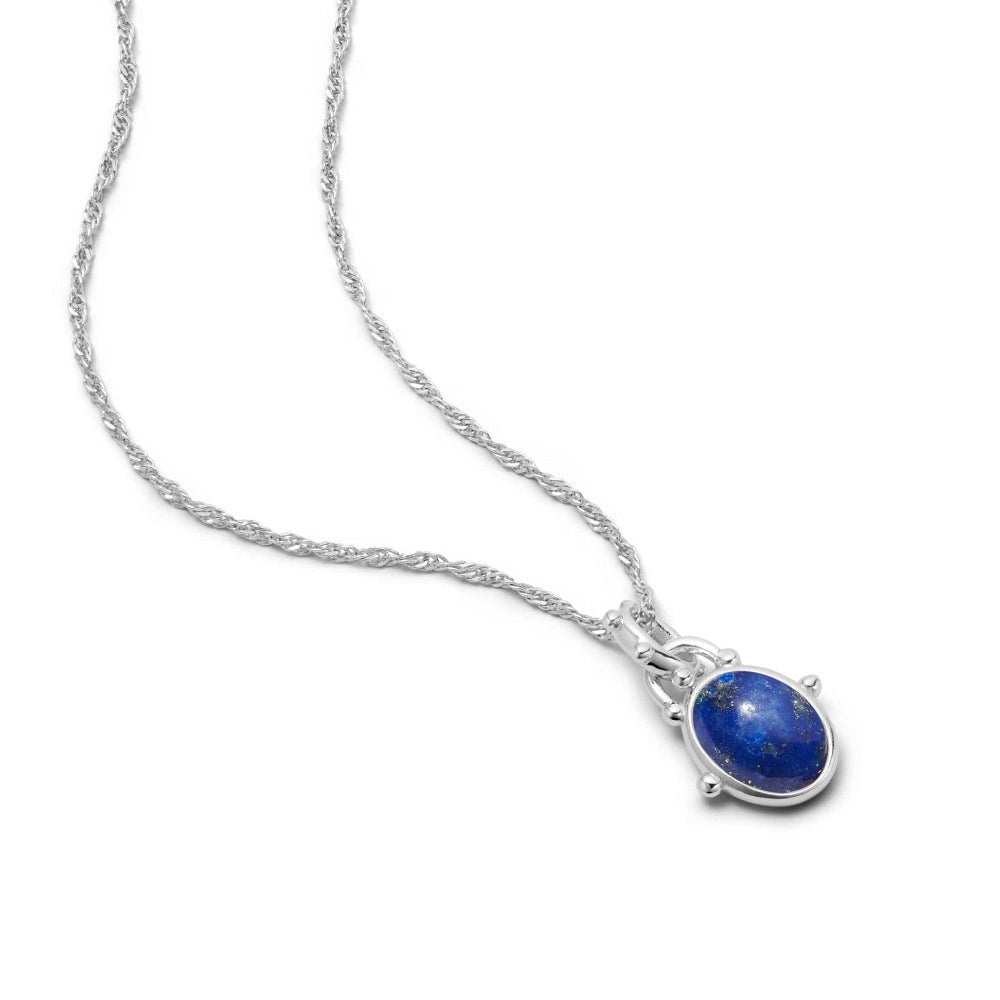 Daisy London Sterling Silver Amulet Lapis Necklace - MococoDaisy LondonSN22_SLV5056104135532Necklace