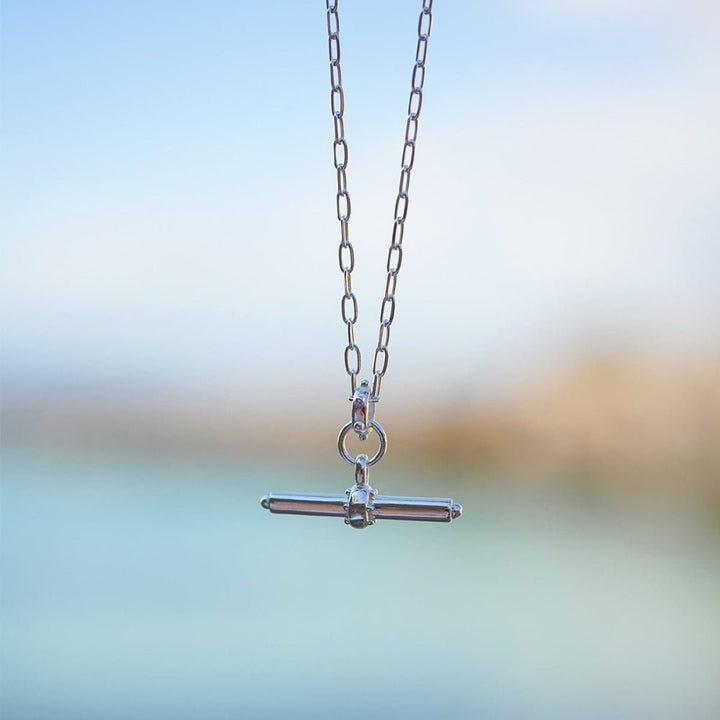 Daisy London Sterling Silver Amulet T Bar Necklace - MococoDaisy LondonSN21_SLV5056104135518Necklaces