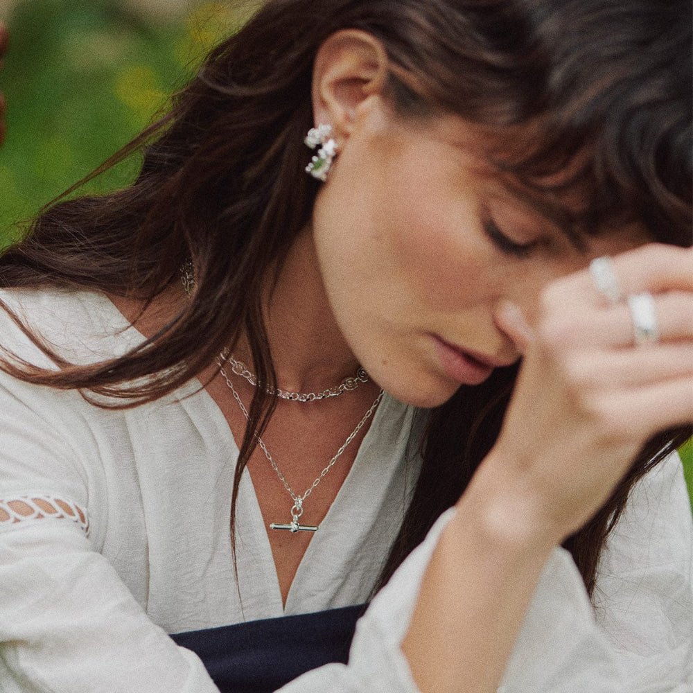 Daisy London Sterling Silver Amulet T Bar Necklace - MococoDaisy LondonSN21_SLV5056104135518Necklace