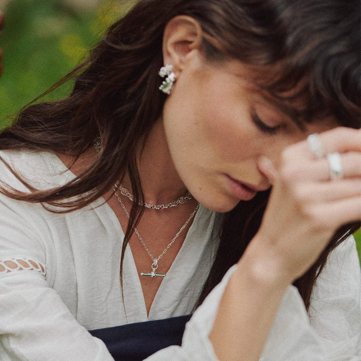 Daisy London Sterling Silver Amulet T Bar Necklace - MococoDaisy LondonSN21_SLV5056104135518Necklace