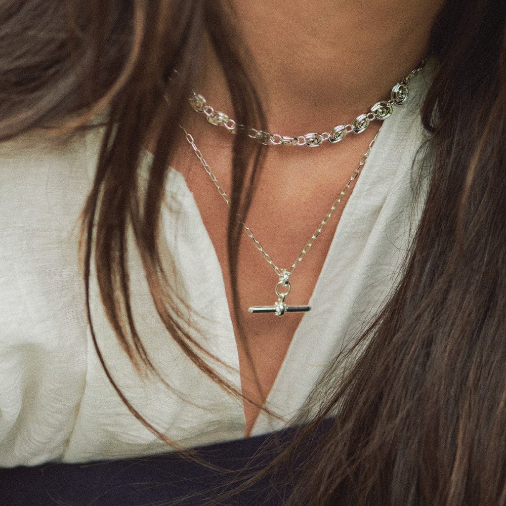Daisy London Sterling Silver Amulet T Bar Necklace - MococoDaisy LondonSN21_SLV5056104135518Necklaces