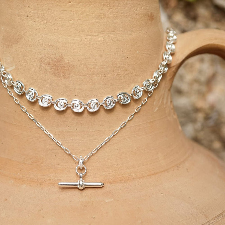 Daisy London Sterling Silver Amulet T Bar Necklace - MococoDaisy LondonSN21_SLV5056104135518Necklaces