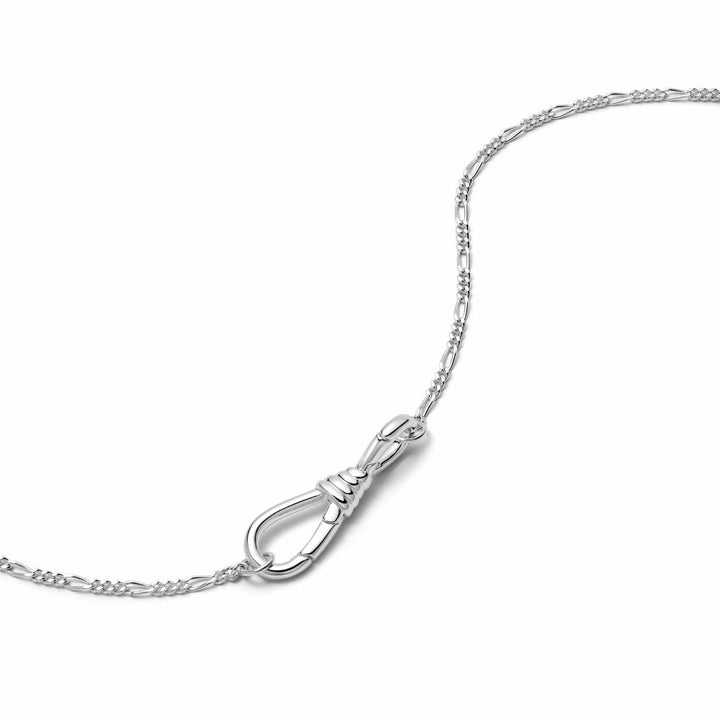 Daisy London Sterling Silver Apollo Carabiner Chain Necklace 