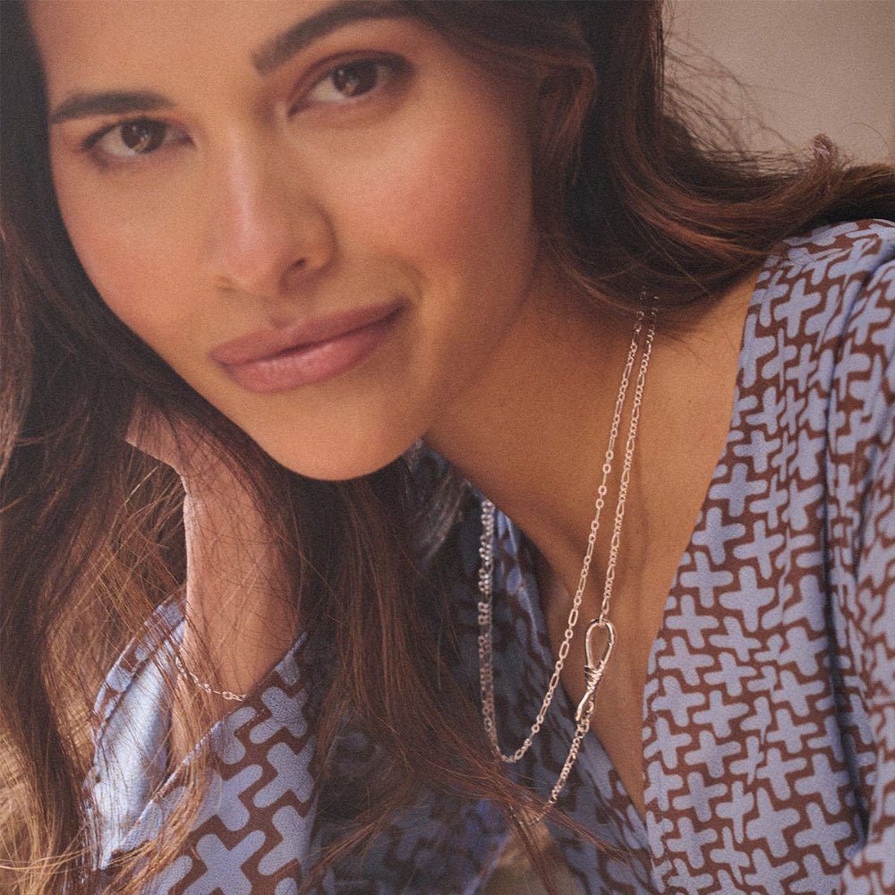 Daisy London Sterling Silver Apollo Carabiner Chain Necklace - MococoDaisy LondonESN01_SLV5056104136096Necklace