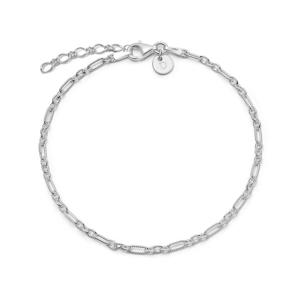 Daisy London Sterling Silver Apollo Chain Anklet 