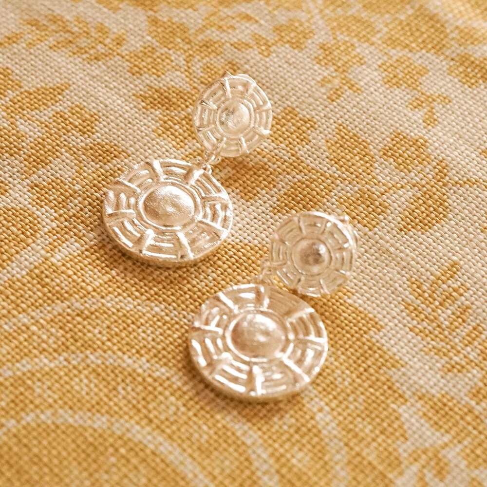 Daisy London Sterling Silver Apollo Earrings &amp; Pendant Necklace Layering Set Additional Image - 2