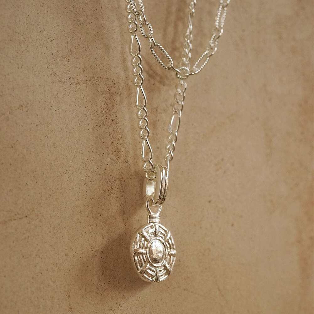 Daisy London Sterling Silver Apollo Earrings &amp; Pendant Necklace Layering Set Additional Image - 4