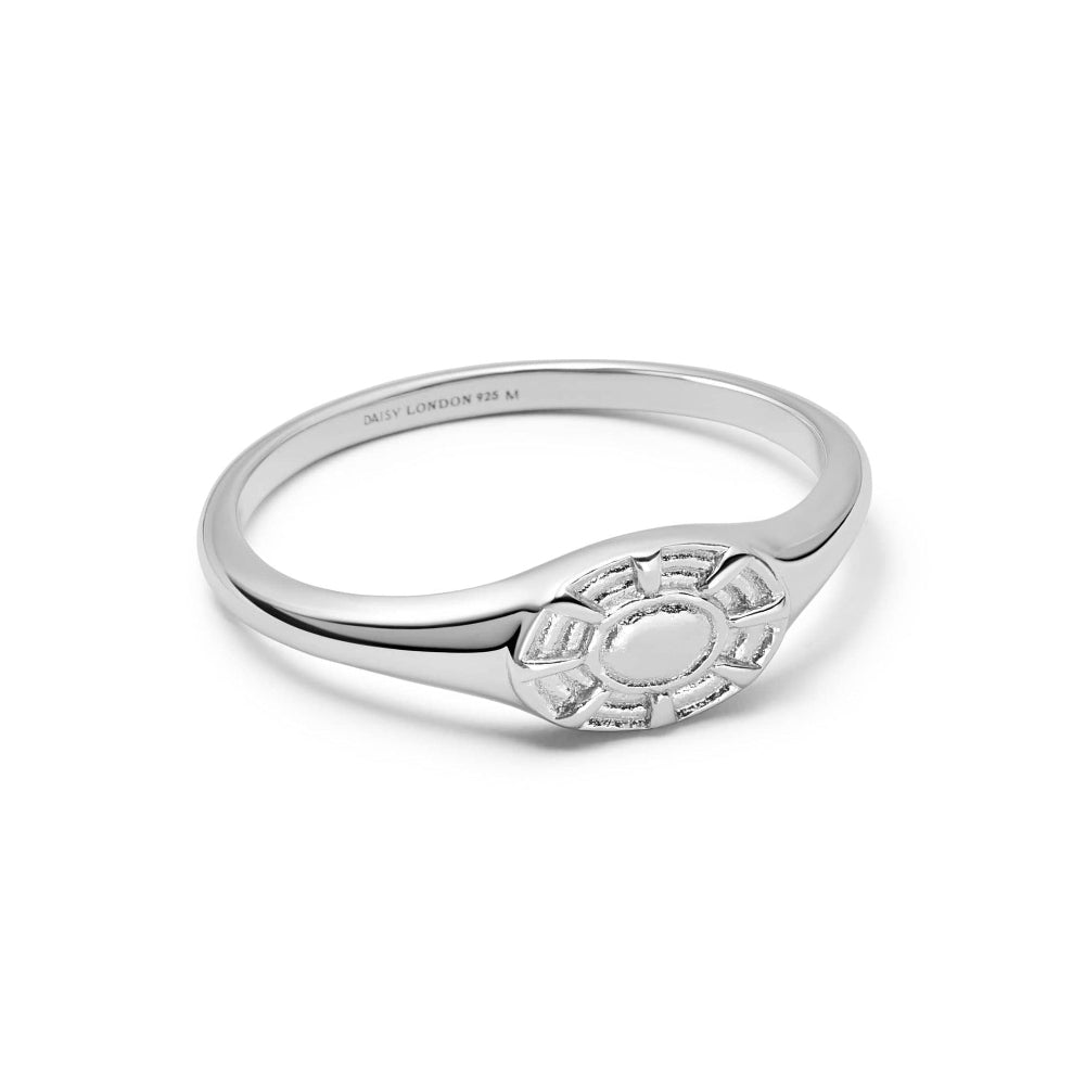 Daisy London Sterling Silver Apollo Signet Ring - MococoDaisy LondonRR02_SLV_XS5056104133934Rings