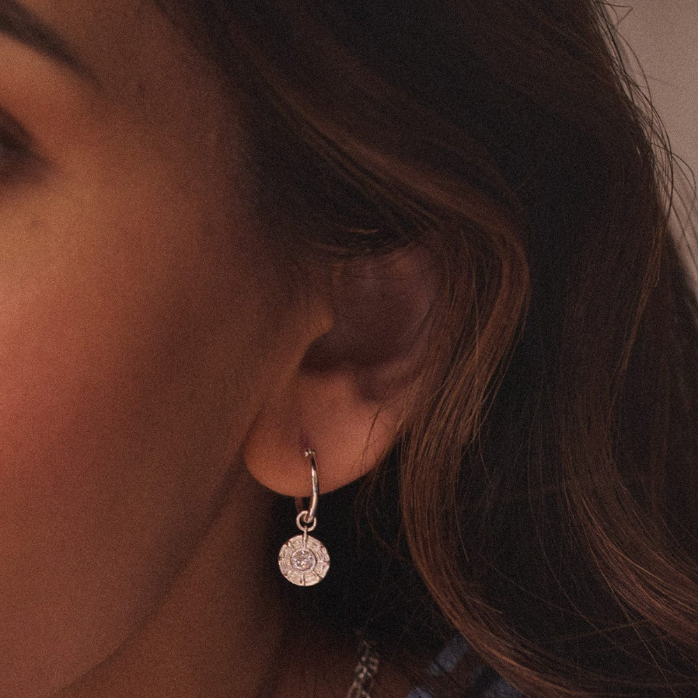 Daisy London Sterling Silver Apollo Sparkle Drop Earrings 1