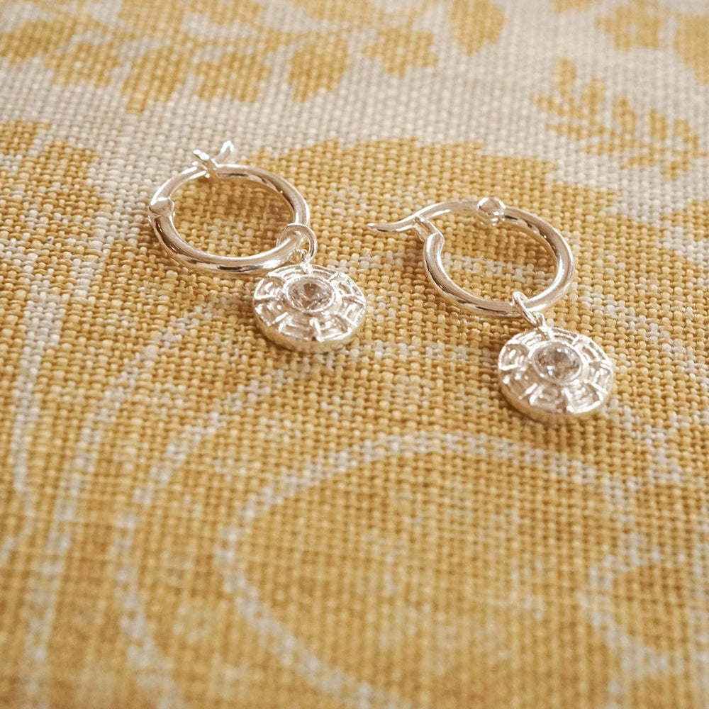 Daisy London Sterling Silver Apollo Sparkle Drop Earrings 2