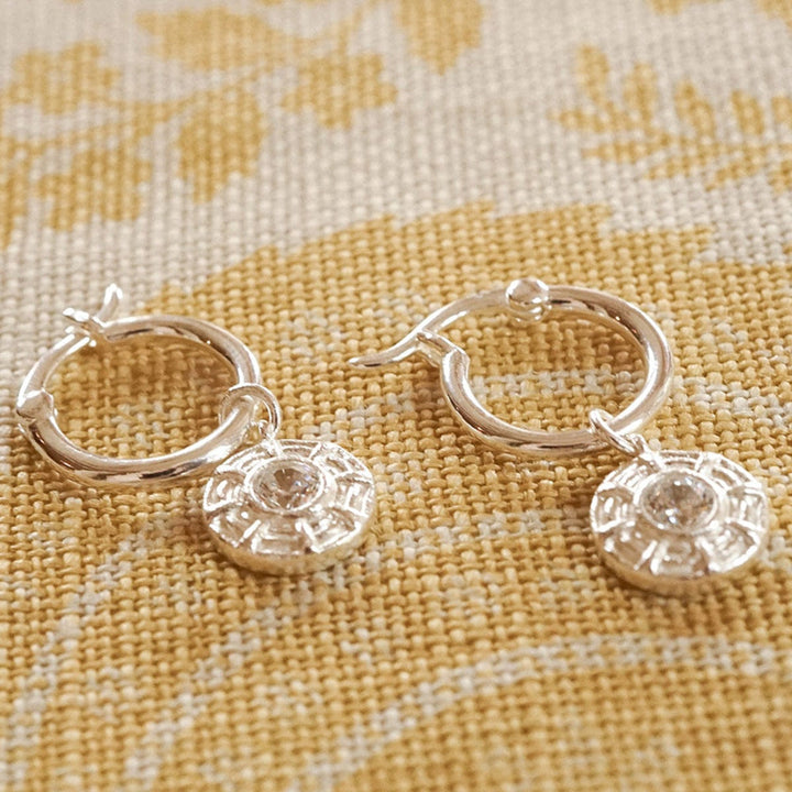 Daisy London Sterling Silver Apollo Sparkle Drop Earrings 4