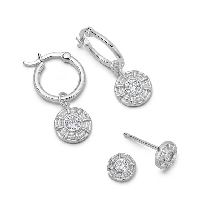 Daisy London Sterling Silver Apollo Sparkle Earring Stack