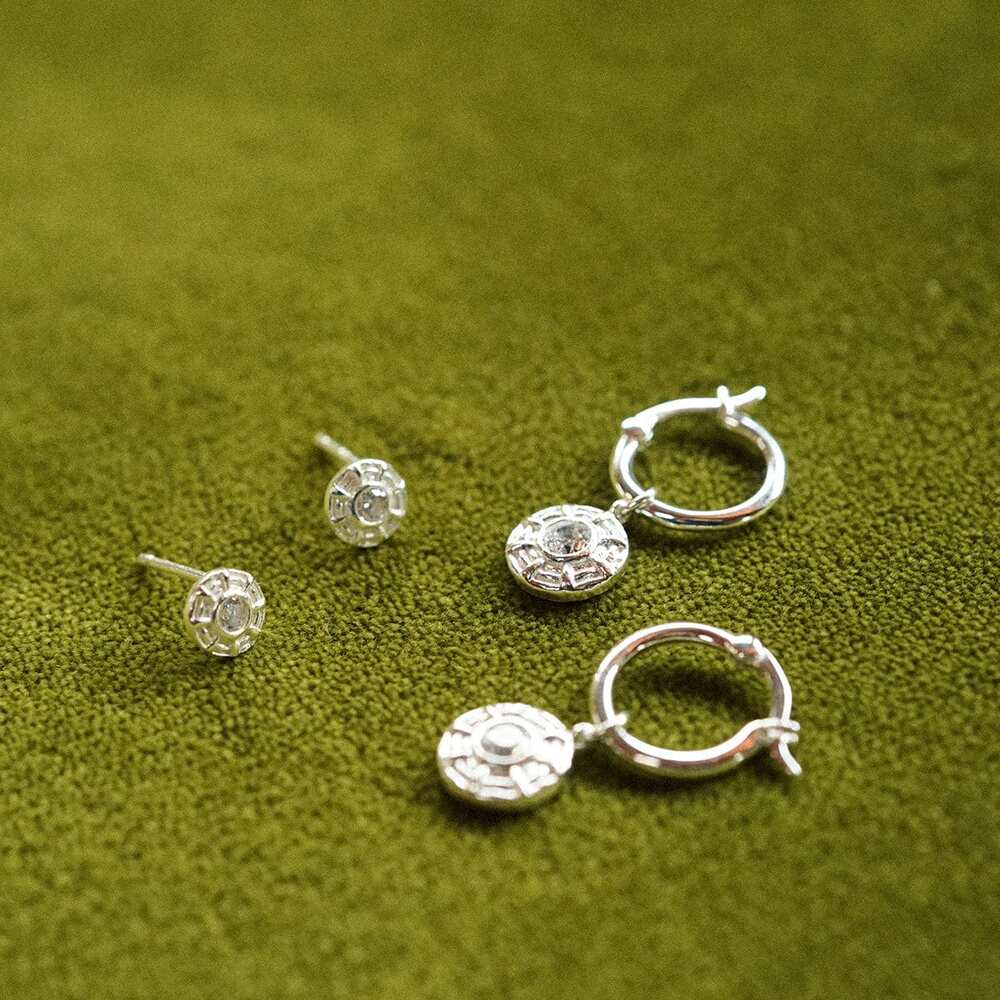 Daisy London Sterling Silver Apollo Sparkle Earring Stack Additional Image - 2