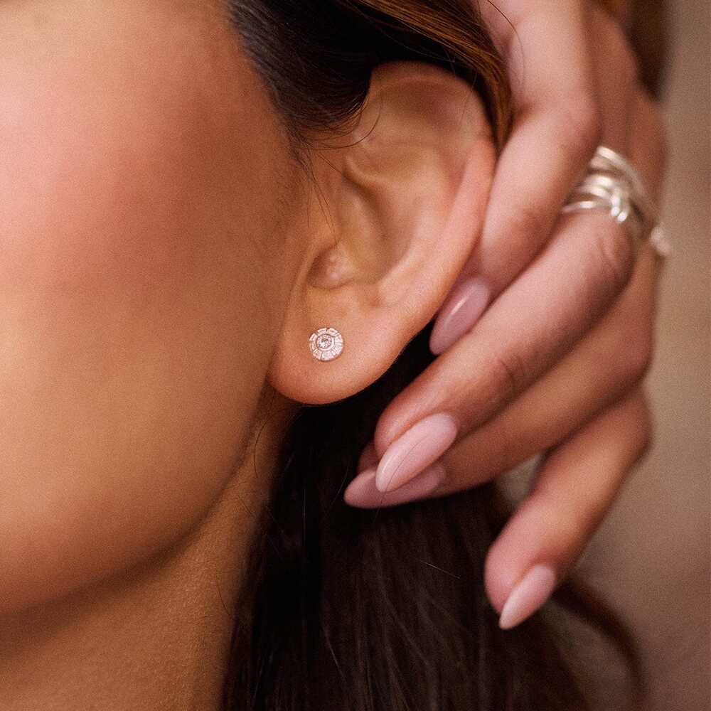 Daisy London Sterling Silver Apollo Sparkle Earring Stack Additional Image - 5