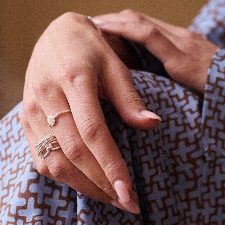 Daisy London Sterling Silver Apollo Sparkle Ring - MococoDaisy LondonRR01_SLV_XS5056104133835Rings