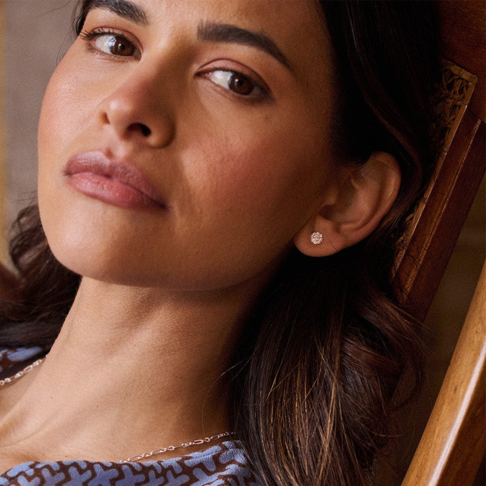 Daisy London Sterling Silver Apollo Sparkle Stud Earrings 3