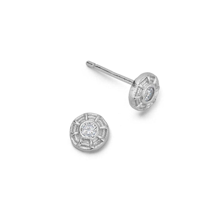Daisy London Sterling Silver Apollo Sparkle Stud Earrings 
