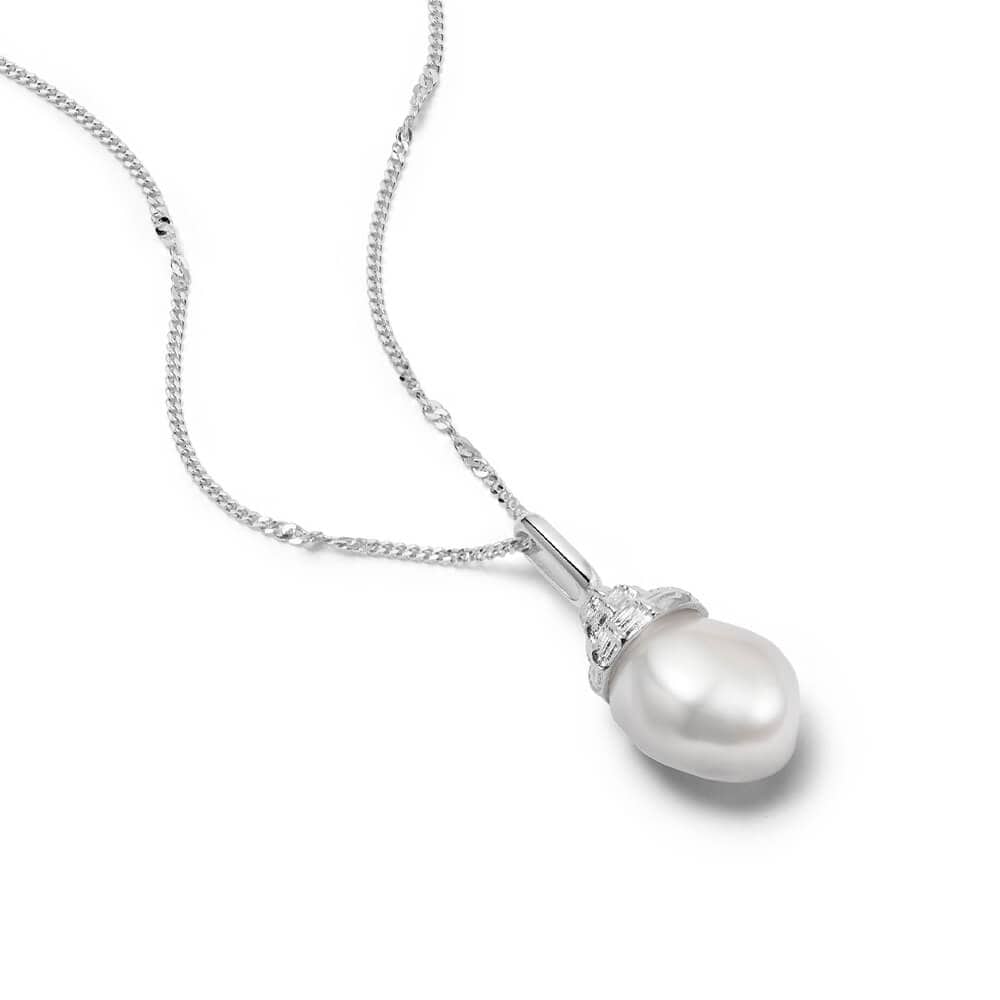 Daisy London Sterling Silver Baroque Pearl Shell Necklace - MococoDaisy LondonSN12_SLVNecklaces