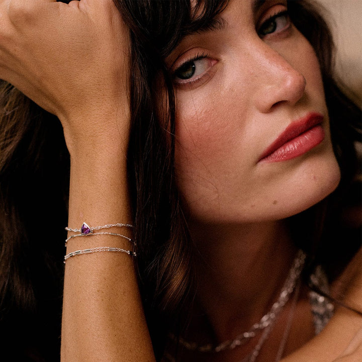 Daisy London Sterling Silver Birthstone Charm Bracelet - MococoDaisy LondonBSBR14_SLVBracelets