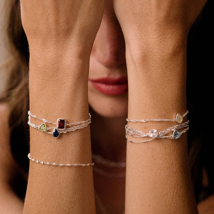 Daisy London Sterling Silver Birthstone Charm Bracelet - MococoDaisy LondonBSBR13_SLVBracelets