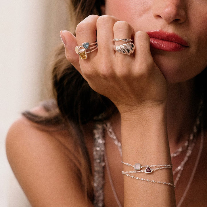 Daisy London Sterling Silver Birthstone Charm Bracelet - MococoDaisy LondonBSBR14_SLVBracelets