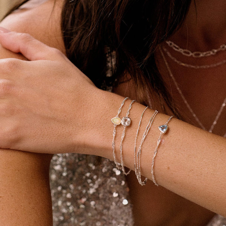 Daisy London Sterling Silver Birthstone Charm Bracelet - MococoDaisy LondonBSBR13_SLVBracelets