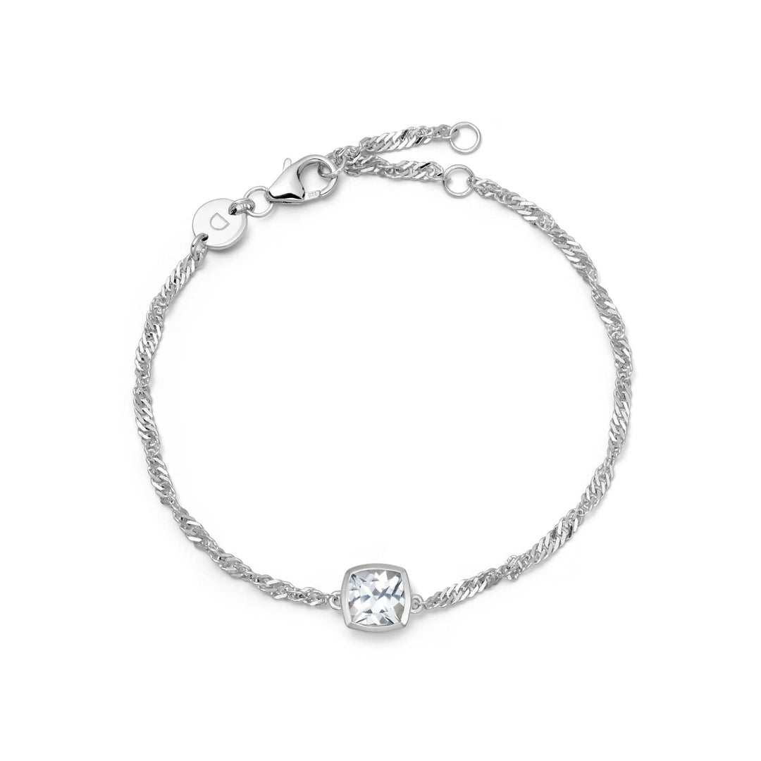 Daisy London Sterling Silver Birthstone Charm Bracelet - MococoDaisy LondonBSBR14_SLV5056104138892Bracelets
