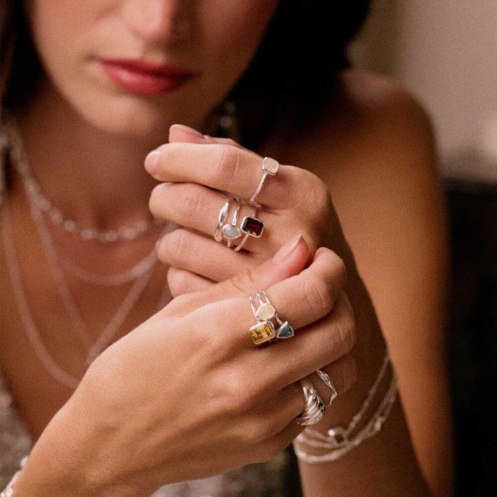 Daisy London Sterling Silver Birthstone Ring Additional Image - 9